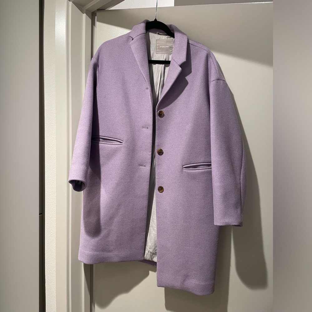 Lavender Everlane wool coat (oversized)